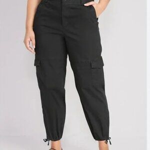 High Waisted Balloon Cargo Pants Old Navy Size M TALL